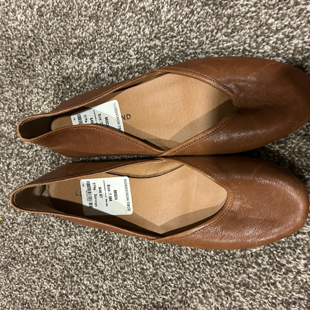Lucky Brand Women's Brown Leather Flats
